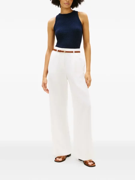 Pantaloni Tommy Hilfiger de in alb
