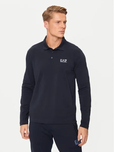 Emporio Armani Tricou polo PJVQZ Bleumarin alb