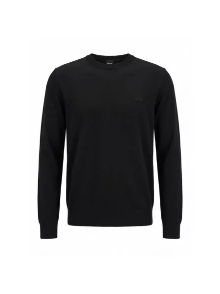 Sweter Boss wełniany czarny