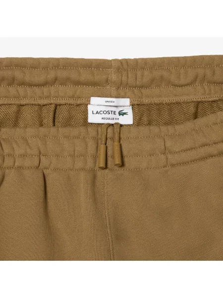 Lacoste Spodnie Dresowe Unisex Z Bawełny Organicznej Z Polaru brązowe