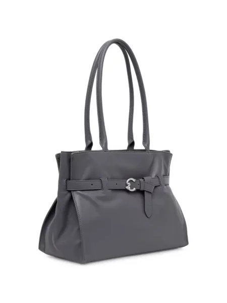 Geantă shopper Coccinelle din piele gri