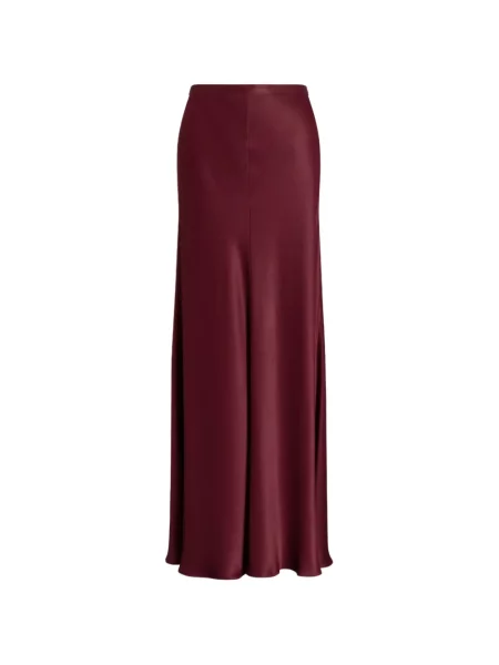 Fusta maxi Alberta Ferretti din satin roșu