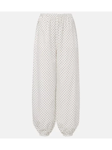 Pantaloni Posse cu buline alb