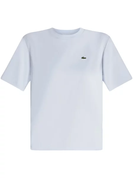 Tricou Lacoste cu decolteu rotund albastru