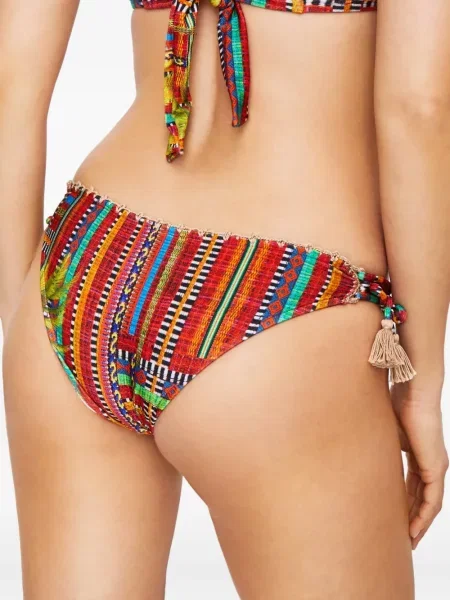 Csíkos bikini Del Maar nyomtatás piros
