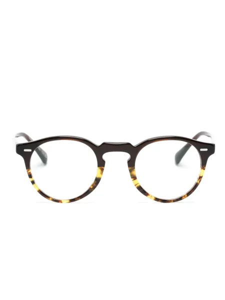 Ochelari de soare rotunzi Oliver Peoples maro