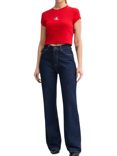 Тениска Calvin Klein Jeans червено