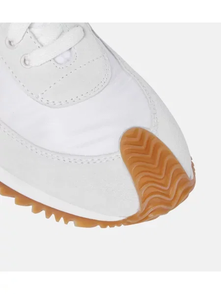 Sneakerși Loewe din piele de căprioară alb