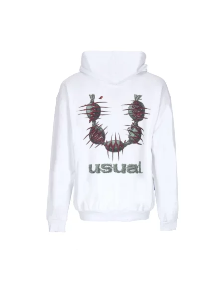 Bluza z kapturem Usual z kapturem z długim rękawem biała