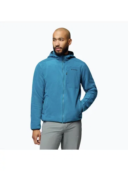 Hanorac cu glugă Columbia din fleece cu glugă albastru