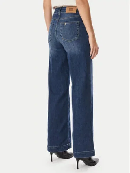 Liu Jo Jeans hlače Mornarsko Wide Leg modra