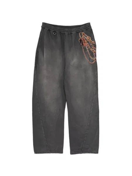 Pantaloni Doublet cu broderie alergare gri