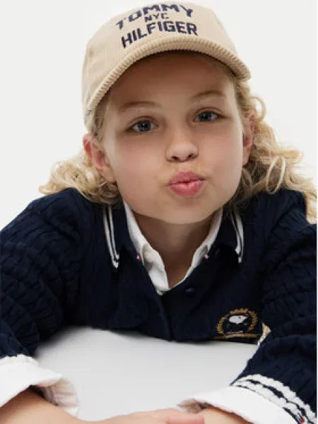 Tommy Hilfiger Pletené Polo Šaty Peanuts™ tmavě modrá bílá