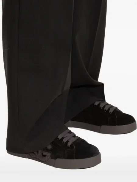 Sneakerși Dolce & Gabbana din piele de căprioară negru