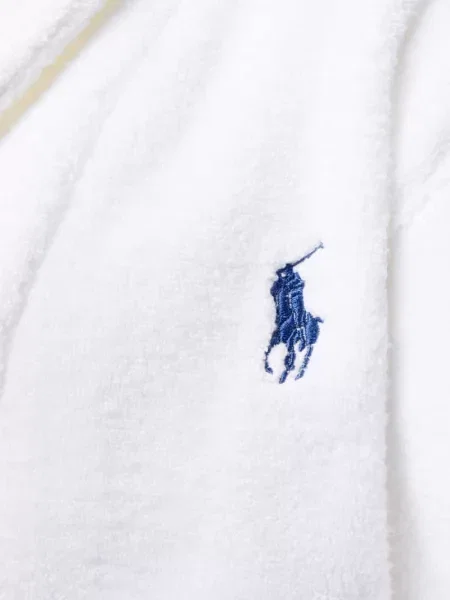 Szlafrok w kroju comfort fit z czystej bawełny model ICONIC BEAR' Polo Ralph Lauren biały