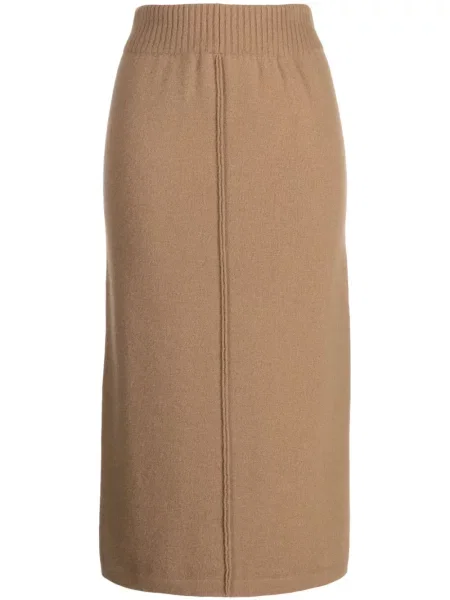 Talia spódnica Pringle Of Scotland wełniana brązowa