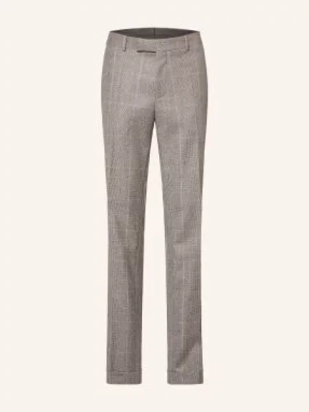 Boss Spodnie Garniturowe Genius Slim Fit braun brązowe