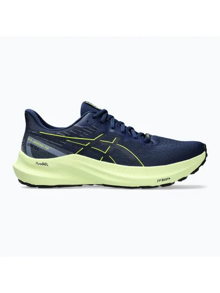 ASICS 12 GTX férfi futócipő blue expanse/biztonsági sárga. Méret: EU kék
