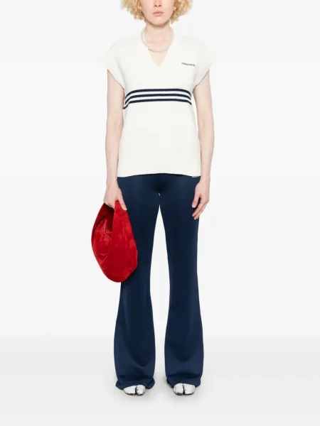 Pantaloni Adidas tricotate alb