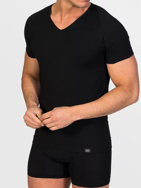Tricou Zd Zero Defects cu decolteu în V negru