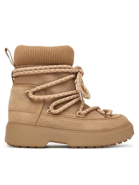 Snehule Tommy Hilfiger Lace-Up Water Resist Snow Boot béžová