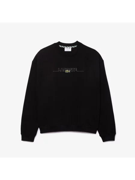 Lacoste Luźna Bluza Z Kapturem Francuskiej Produkcji czarna