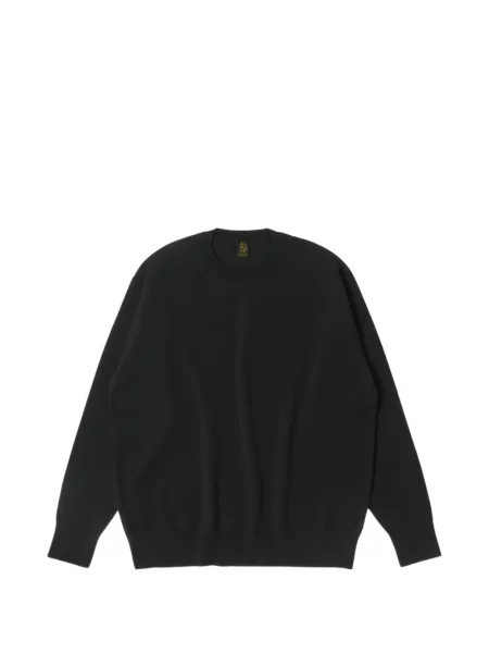 Pulover Batoner Japan tricotate cu decolteu rotund negru
