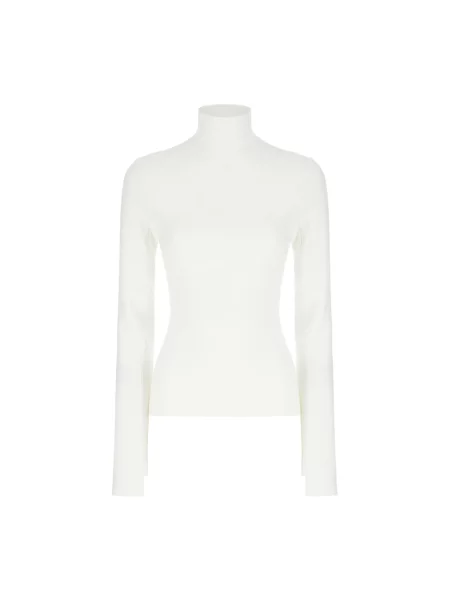 Sweter z golfem Courreges biały