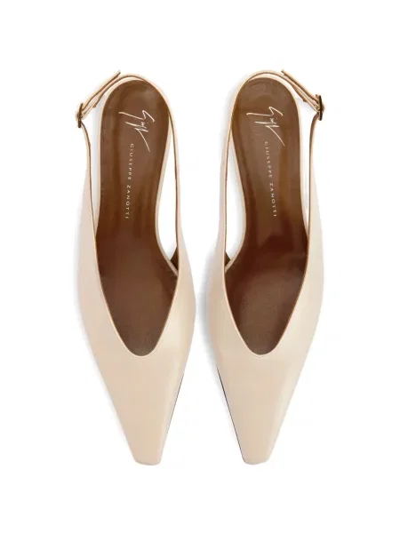 Balerini Giuseppe Zanotti slingback alb