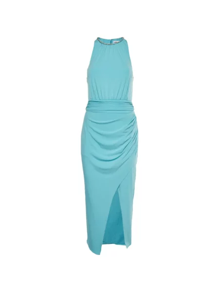 Rochie midi Self-portrait din jerseu albastru